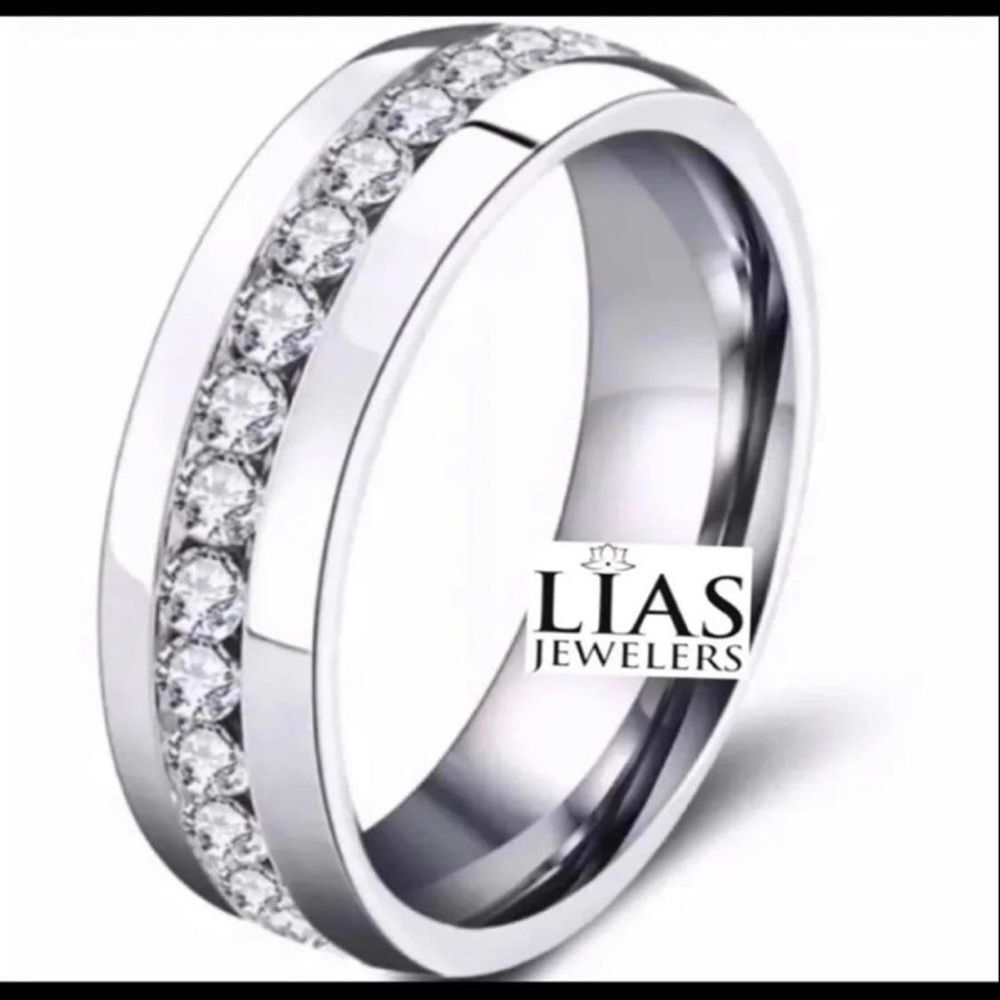 New 18k White gold men wedding ring